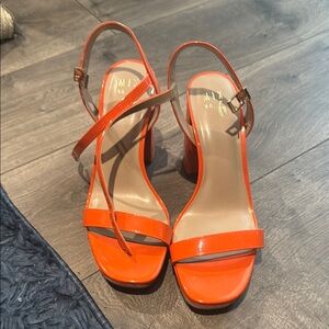 Orange Strappy Heels by Unknown Brand